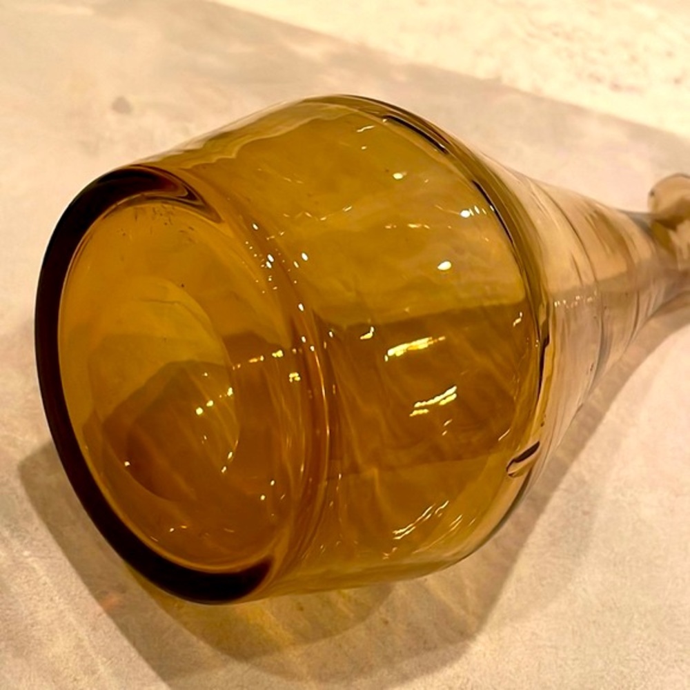Scandinavian Hand Blown MCM Decanter Pitcher & Stopper Excellent Condition - Picture 9 of 11
